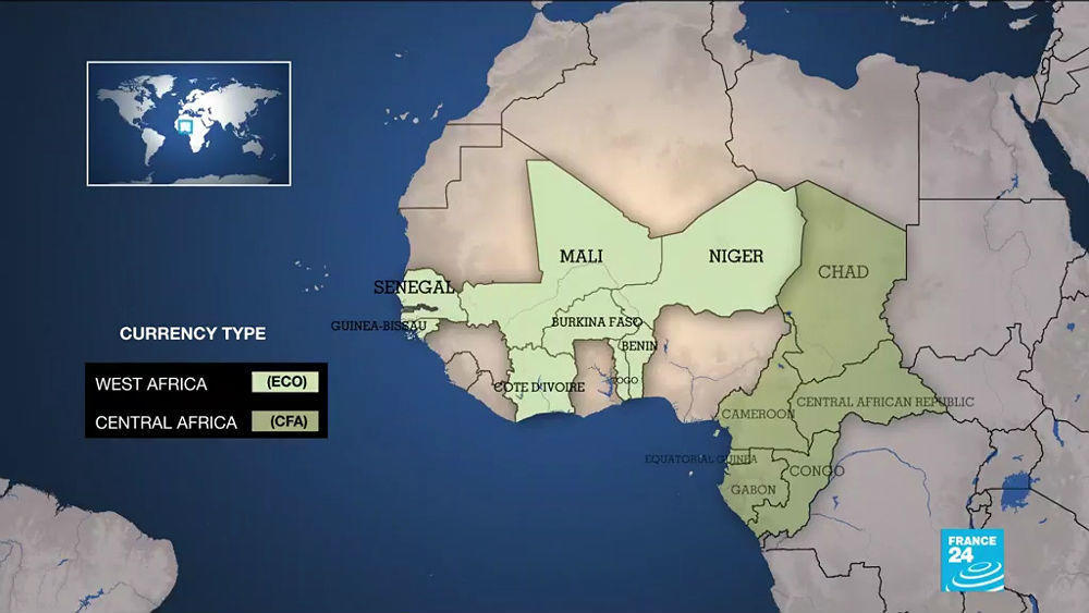 استفاده کشورهای آفریقایی از واحدهای پولی CFA فرانک و اکو