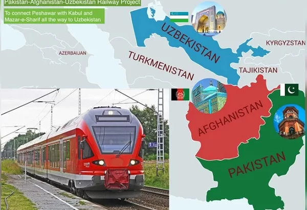 راه آهن ازبکستان افغانستان پاکستان
