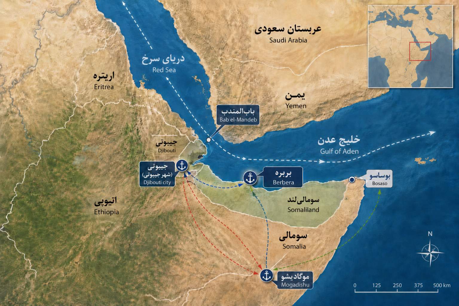 سومالی لند و رقابت ژئوپلتیک در باب المندب